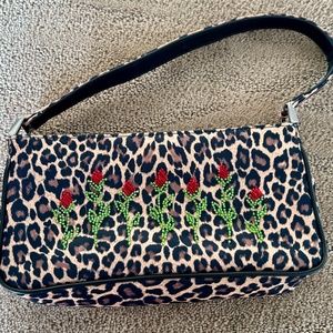 🌹Isabella Fiore Beaded Leopard Print Handbag - Great Condition 🌹